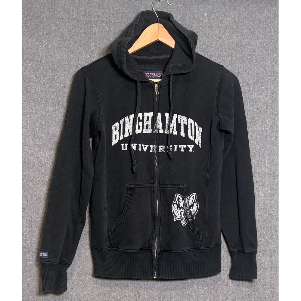 Jansport Binghamton University Bearcats Full Zip Hoodie Black Small Women